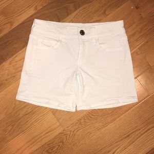 White jean shorts